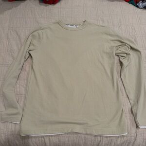 Denim & Flower Beige Long Sleeve Shirt